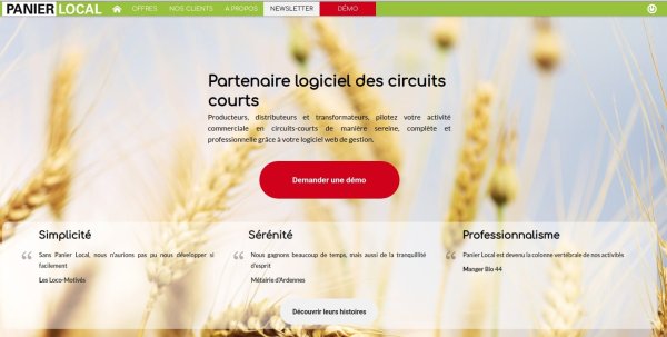 Panier local homepage